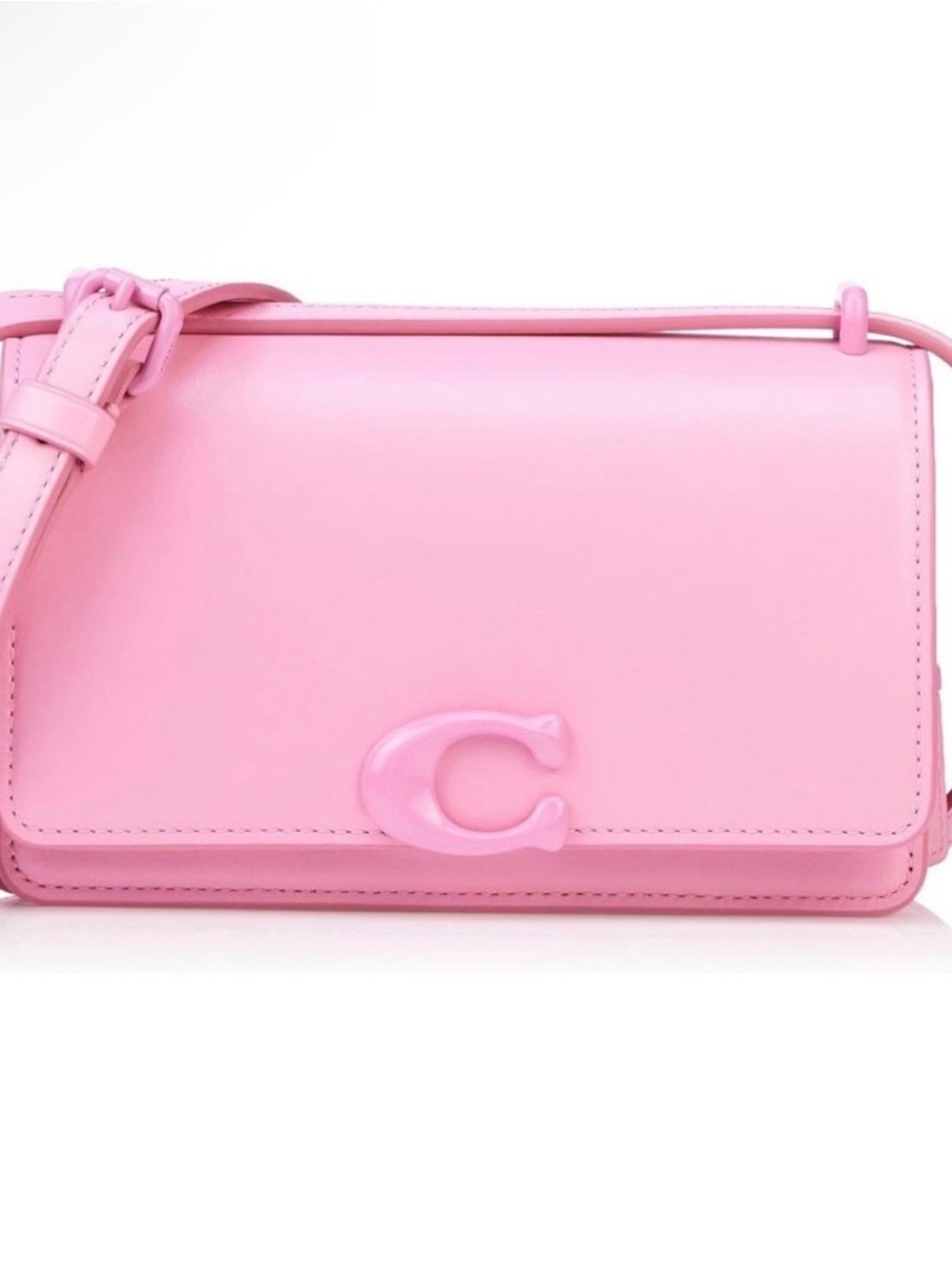 Coach Pink Leather Crossbody with Sculpted C Emblem